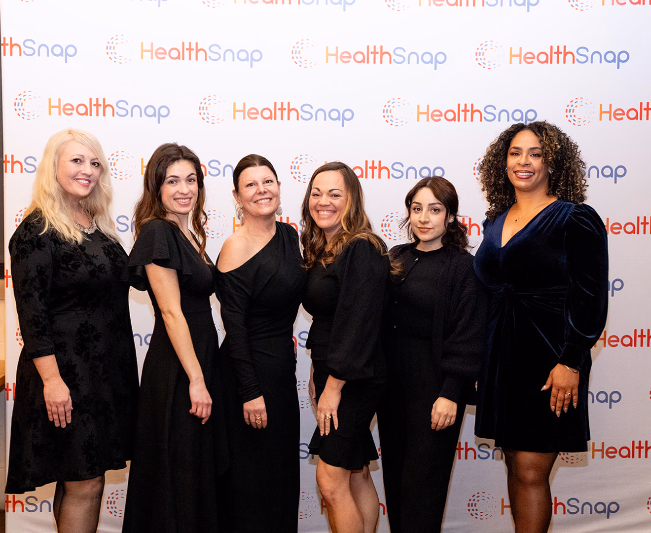HealthSnap employees together at a company event